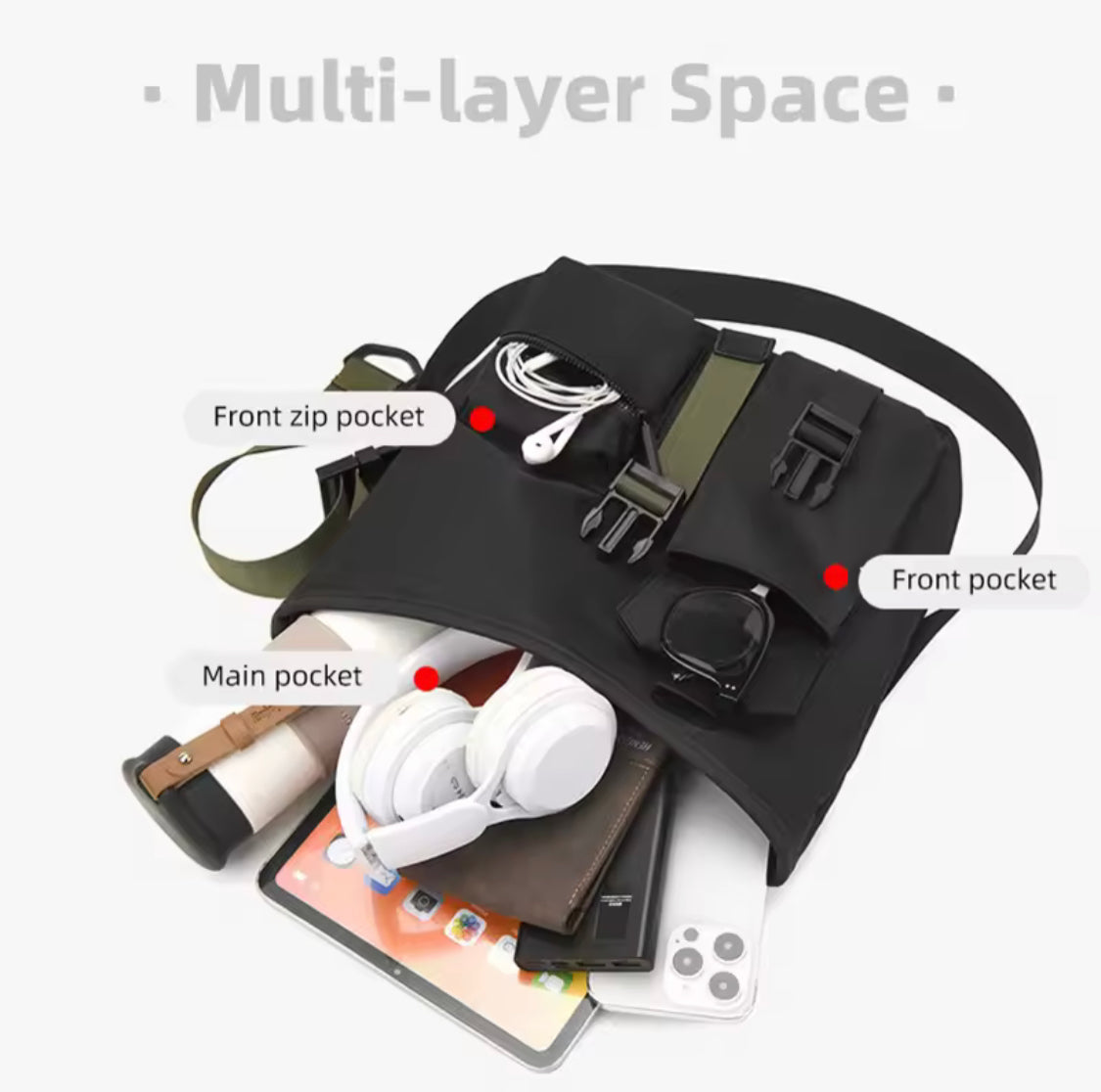 Outdoor Travel Shoulder Bag For Men, Crossbody Bag, Camping Bag, Gym Messenger Bag, Multifunctional Shoulder Bag Outdoor Travel Shoulder Bag For Men, Crossbody Bag, Camping Bag, Gym Messenger Bag, Multifunctional Shoulder Bag